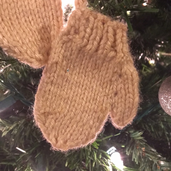 COPY - Hand-Knit Tiny Mittens Christmas Ornament - Picture 2 of 2